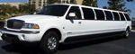 Chauffeur stretch white Lincoln Navigator limo hire in UK
