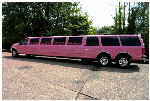 Chauffeur stretched 6 wheeler pink Navigator limousine hire in London, Berkshire, Surrey, Buckinghamshire, Hertfordshire, Essex, Kent, Hampshire, Northamptonshire